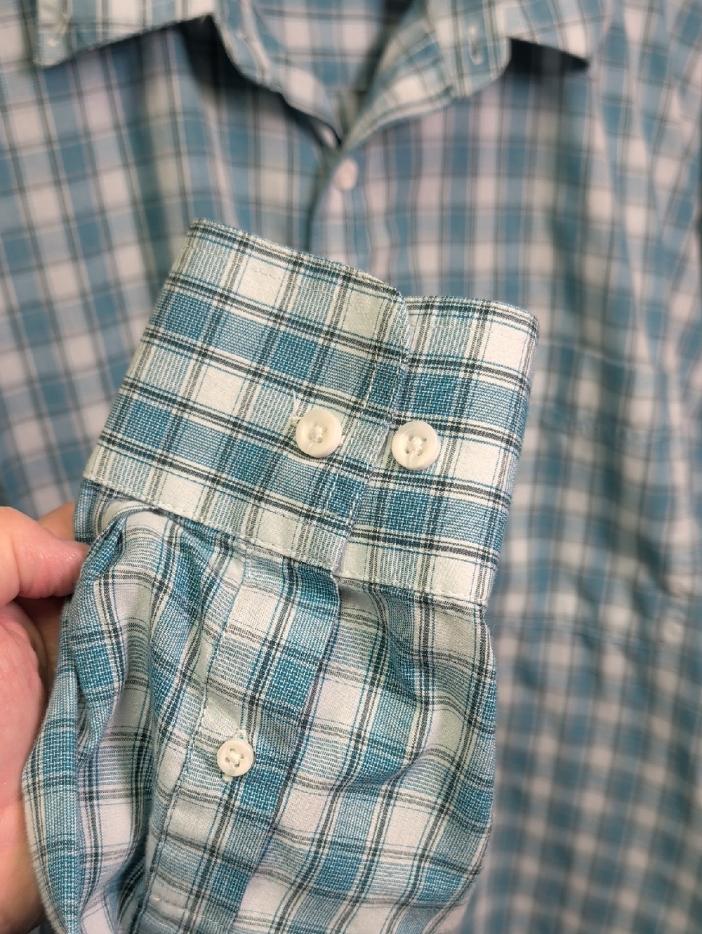 Men's Wrangler Riata 2xlt Western Plaid Shirt 2xl Tall - Picture 4 of 12
